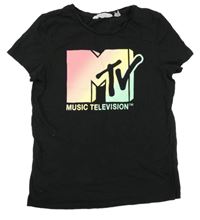 Černé tričko MTv H&M