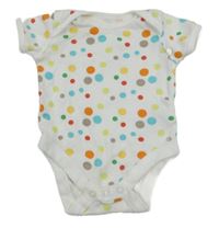 Bílé body s barevnými puntíky Matalan 