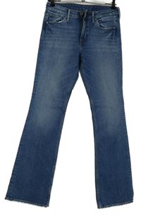 Dámské modré bootcut regular waist rifle Denim Co. vel. 28