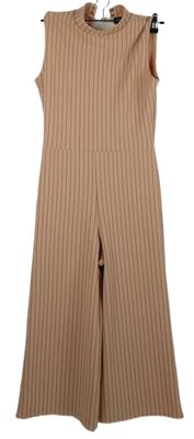 Dámský broskvovo-černý pruhovaný kalhotový overal PrettyLittle Thing