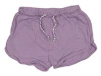 Lila bavlněné kraťasy