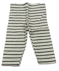 Bílo-černé pruhované capri legíny H&M