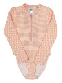 Světlerůžovo-bílé kostičkované UV body
