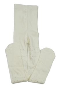 Smetanové punčocháče s kamínky Primark