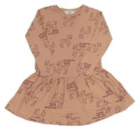 Starorůžové bavlněné šaty s koloušky H&M
