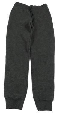 Tmavošedé melírované prošívané tepláky PRIMARK