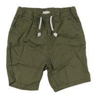 Khaki plátěné kraťasy C&A