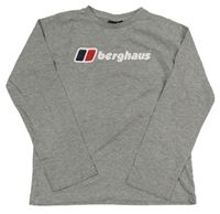 Šedé triko s logem Berghaus 