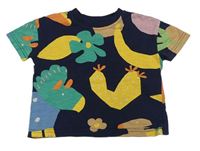 Tmavomodré tričko s dinosaury zn. George