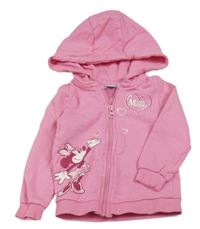 Světlerůžová propínací mikina s Minnií a kapucí Disney