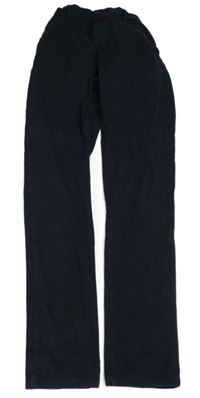 Tmavomodré plátěné chino kalhoty Next vel. 16 let