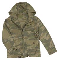 Béžovo-khaki army plátěná bunda s kapucí George