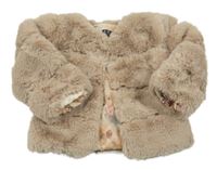 Béžová kožešinová zateplená bunda 