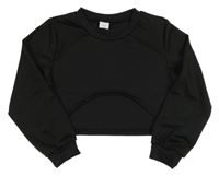Černá crop mikina