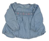 Světlemodrá riflová halenková tunika s ovocem George 