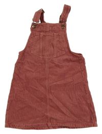 Růžové manšestrové laclové šaty M&S