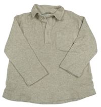 Béžové pletené mikinotriko s límečkem H&M