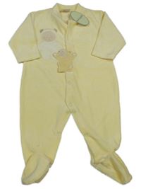 Nové - Žlutý sametový overal s medvídky Cuteypie