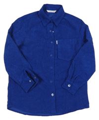 Kobaltově modrá manšestrová košilová bunda Tiffosi