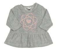 Šedá sametová mikina s potiskem Ergee