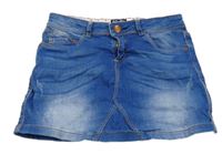 Modrá riflová sukně s prošoupáním C&A