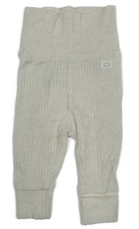 Smetanové žebrované tepláky H&M