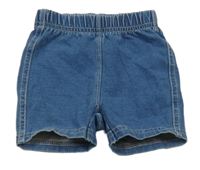 Modré teplákové kraťasy riflového vzhledu 