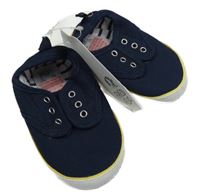 Nové - Tmavomodré plátěné capáčky F&F vel. 17