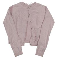 Světlerůžový propínací crop svetr Next