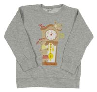 Šedá melírovaná mikina s myškami Minikidz