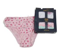 Nové - 5pack - 2x světlerůžové + 2x bílé kalhotky + 1x mátové kalhotky OVS 