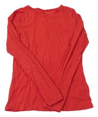 Červené triko s puntíky H&M