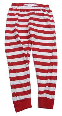 Červeno-bílé pruhované pyžamové kalhoty H&M