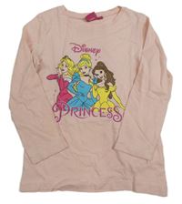Světlerůžové triko s princeznami Disney