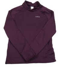 Tmavovínové funkční thermo triko s logem Wed'ze