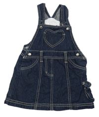 Tmavomodré riflové šaty s kapsou lupilu