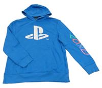 Modrá mikina s logem - PlayStation a kapsou a kapucí C&A