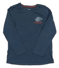 Tmavomodré triko s potiskem little kids