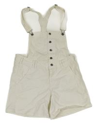 Smetanové riflové laclové kraťasy H&M