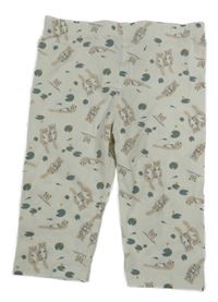 Bílé capri legíny s vydrami TCM