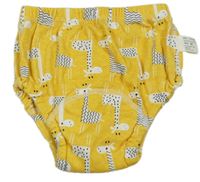 Žluté učící kalhotky se žirafami