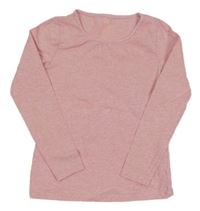 Růžové melírované triko H&M