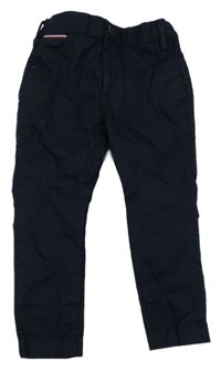 Tmavomodré chino plátěné kalhoty TOMMY HILFIGER