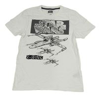 Bílé tričko s vesmírnými loděmi - Star Wars