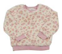 Smetanová vzorovaná chlupatá mikina Nutmeg