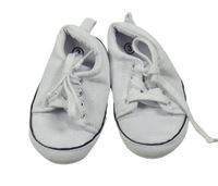 Nové - Bílé textilní tenisky vel. 18/19