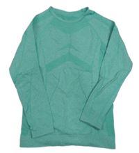 Tyrkysové melírované thermo triko