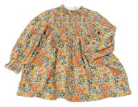 Béžovo-barevné květované šaty Mayoral