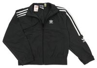 Černá šusťáková bunda s logem Adidas