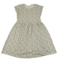 Béžové bavlněné šaty s leopardím vzorem